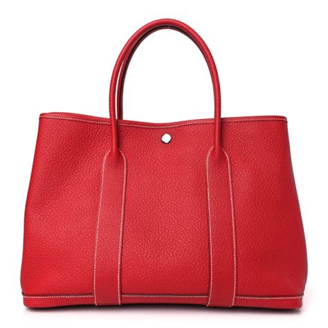 HERMES Negonda Garden Party 30 TPM Rouge Casaque